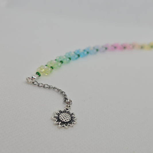 🌼 Small Rainbow Pastel Gradient W/ Silver Clasp 🌼