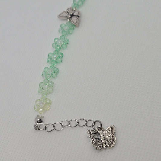 🦋 Small Gradient Seed Bead Butterfly W/ Silver Charm 🦋