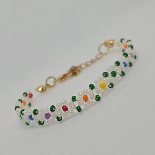 🌈 Custom Made Dainty Rainbow Seed Bead Bracelet 🌈